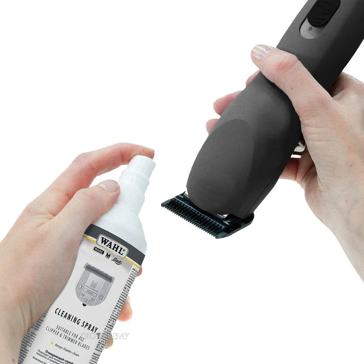 Wahl spray til trimmer – effektiv rens og vedligeholdelse af trimmerblade for længere levetid og optimal ydeevne.