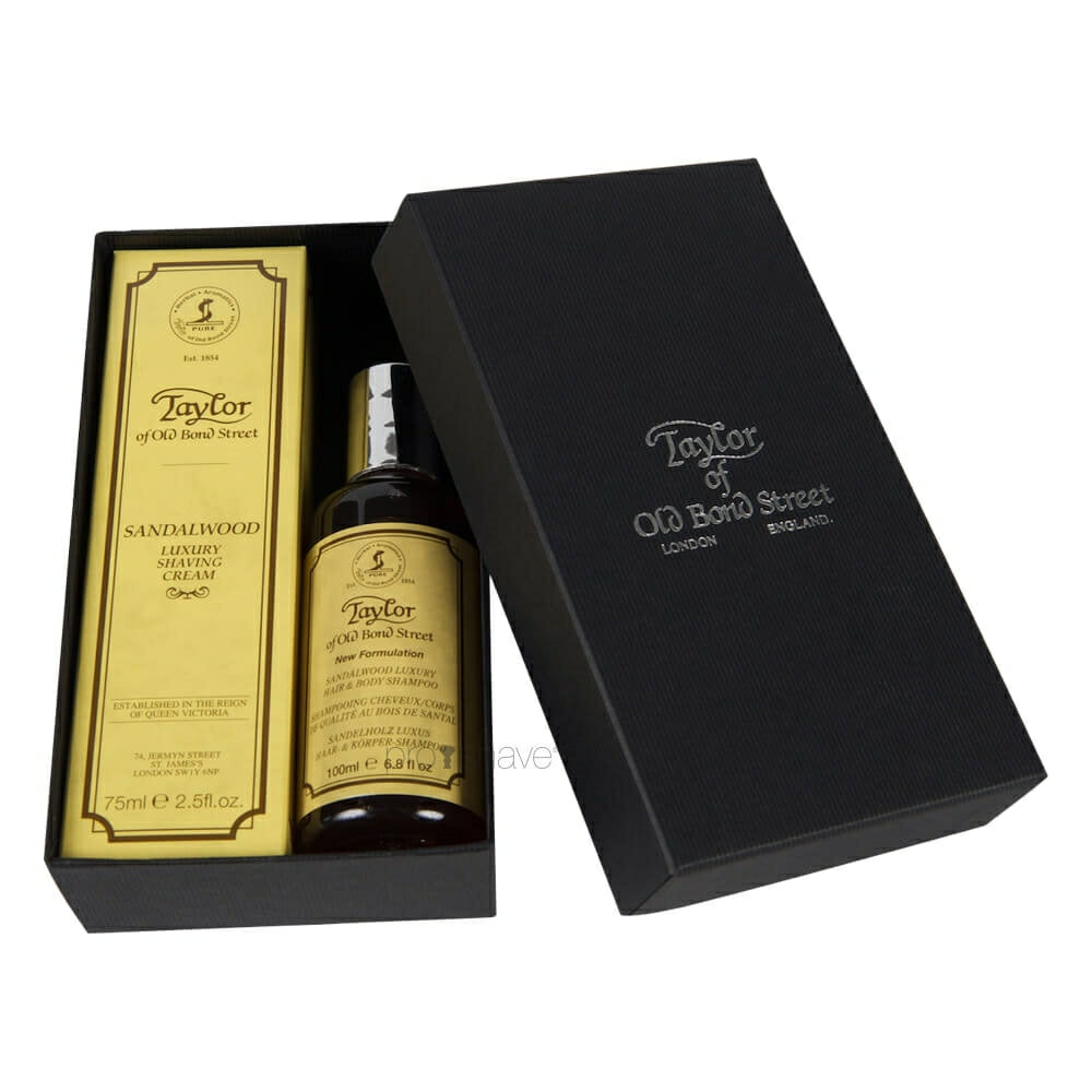 Gift set with Shaving Cream and Hair & Body Shampoo, Sandalwood