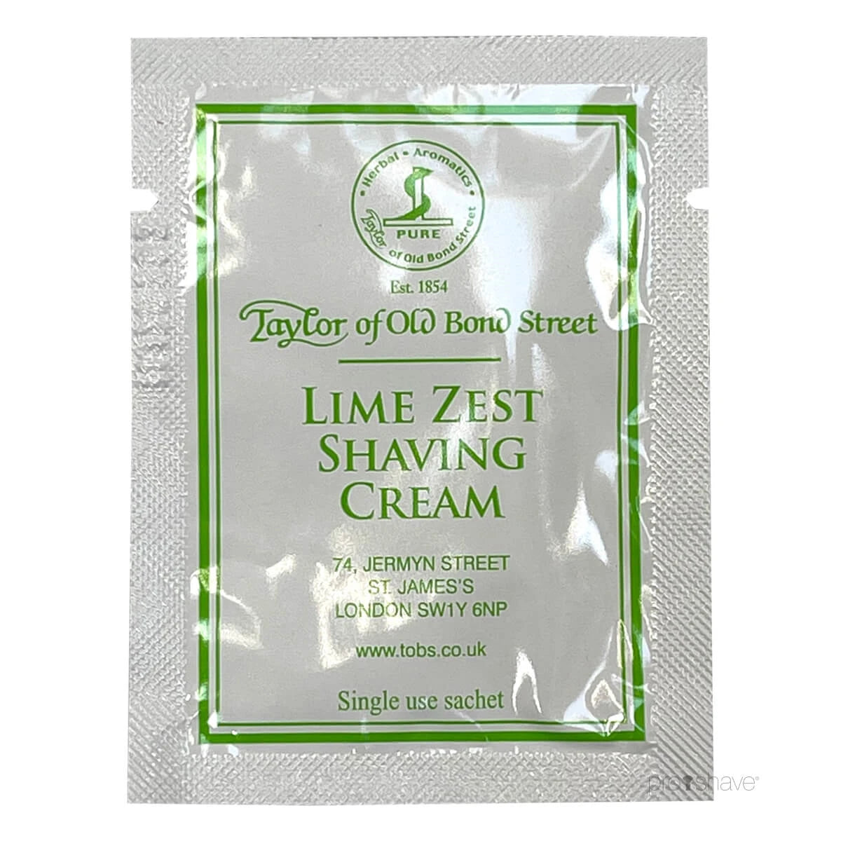 Shaving cream, Lime Zest, 5 ml, SAMPLE