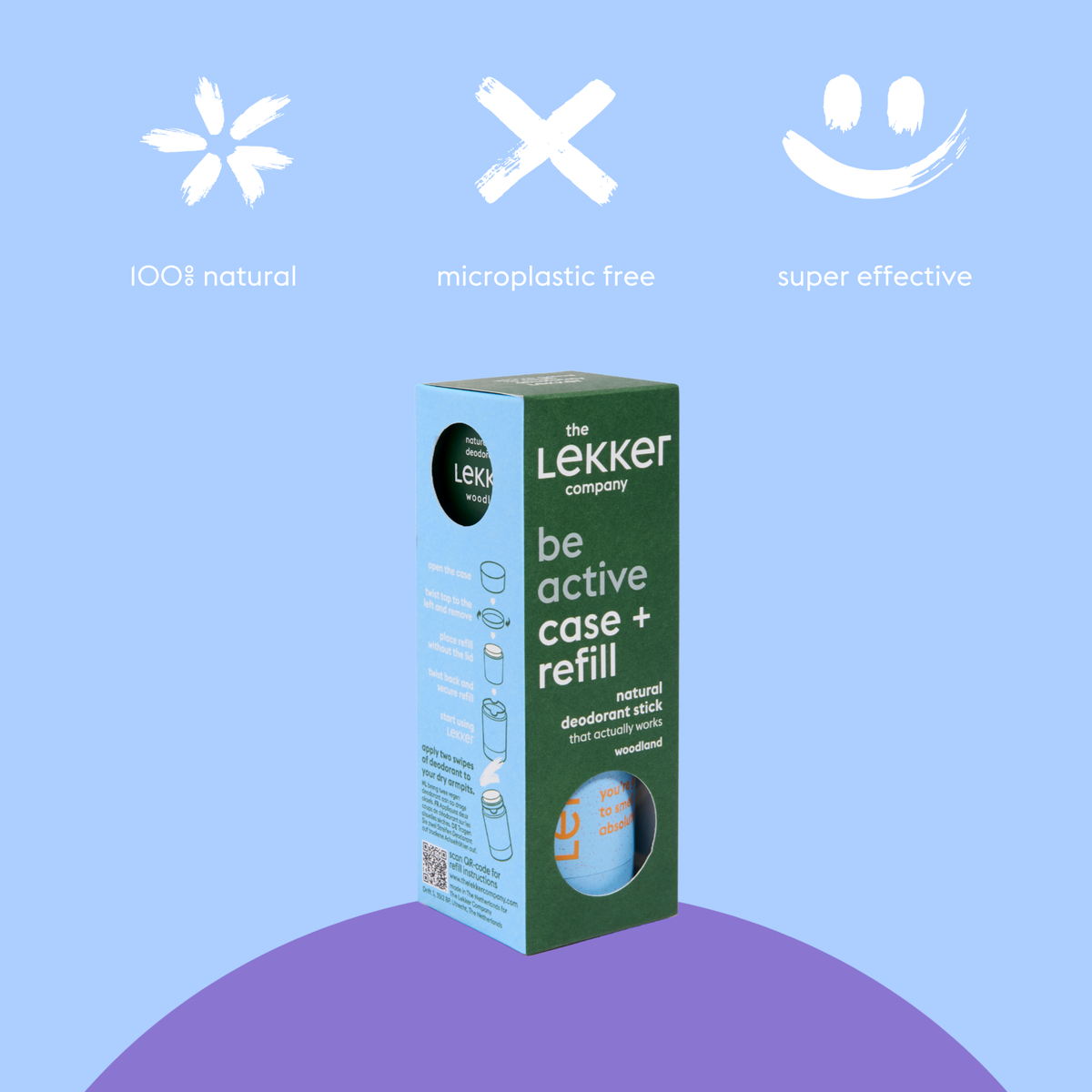 Deodorant Stick, Refill Starter Set, Be Active