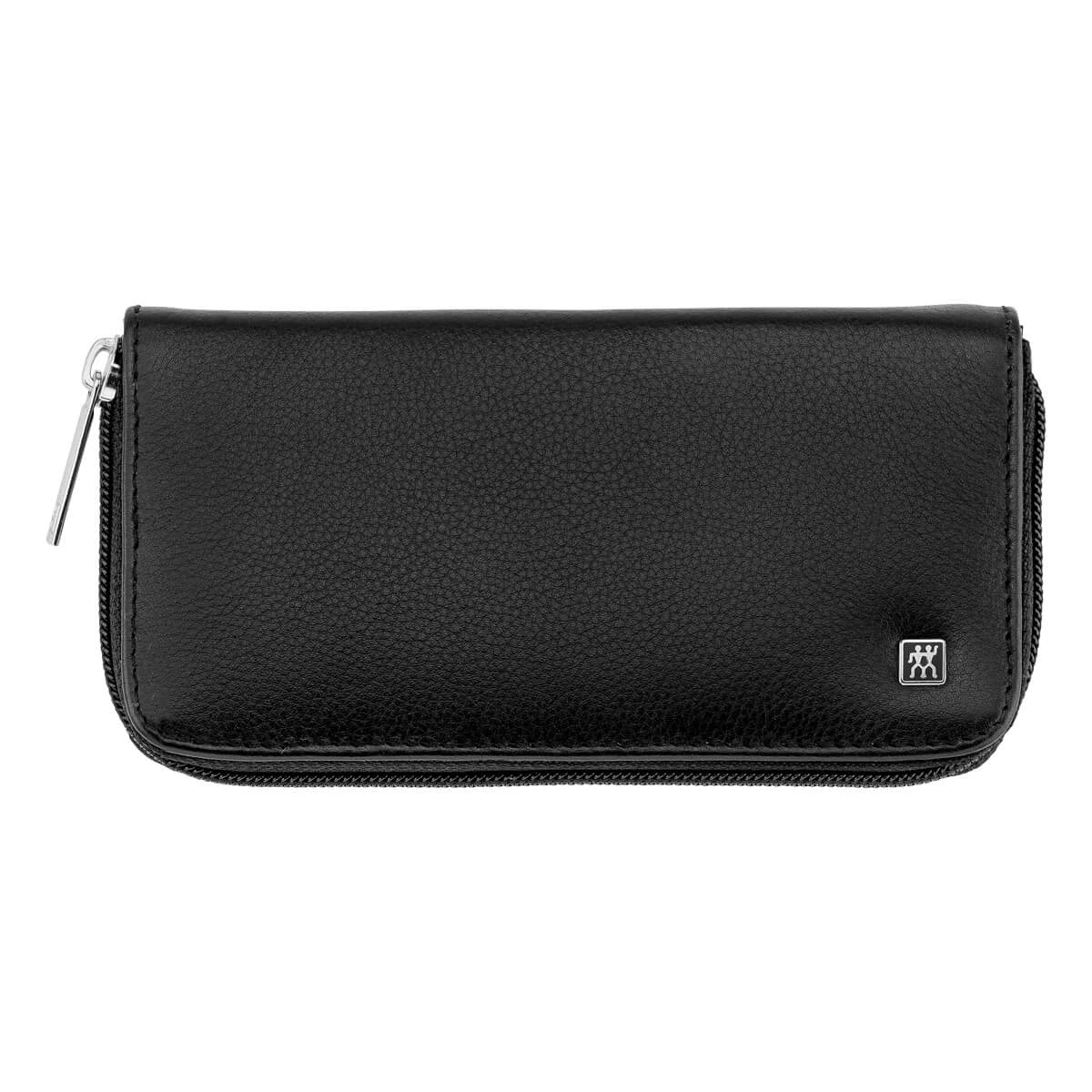 Manicure set, 6 pieces, Black Leather