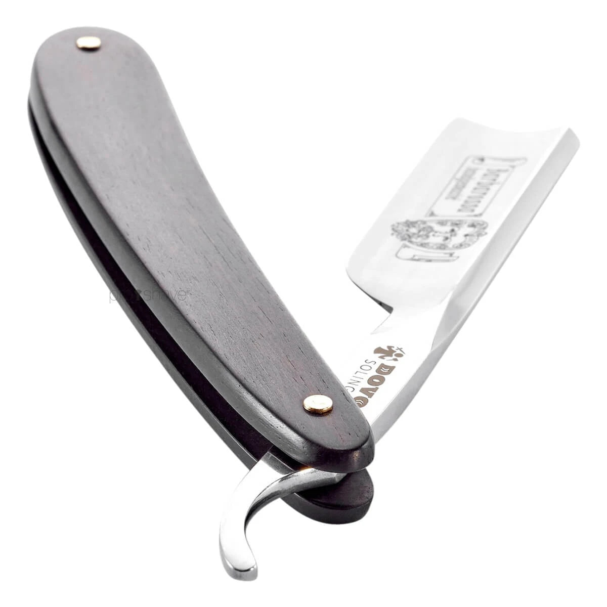 Straight Razor 5/8, Spanish point, Barbarossa, Short, Ebony
