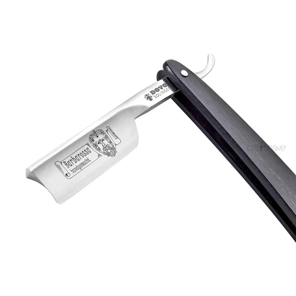 Straight Razor 5/8, Spanish point, Barbarossa, Short, Ebony