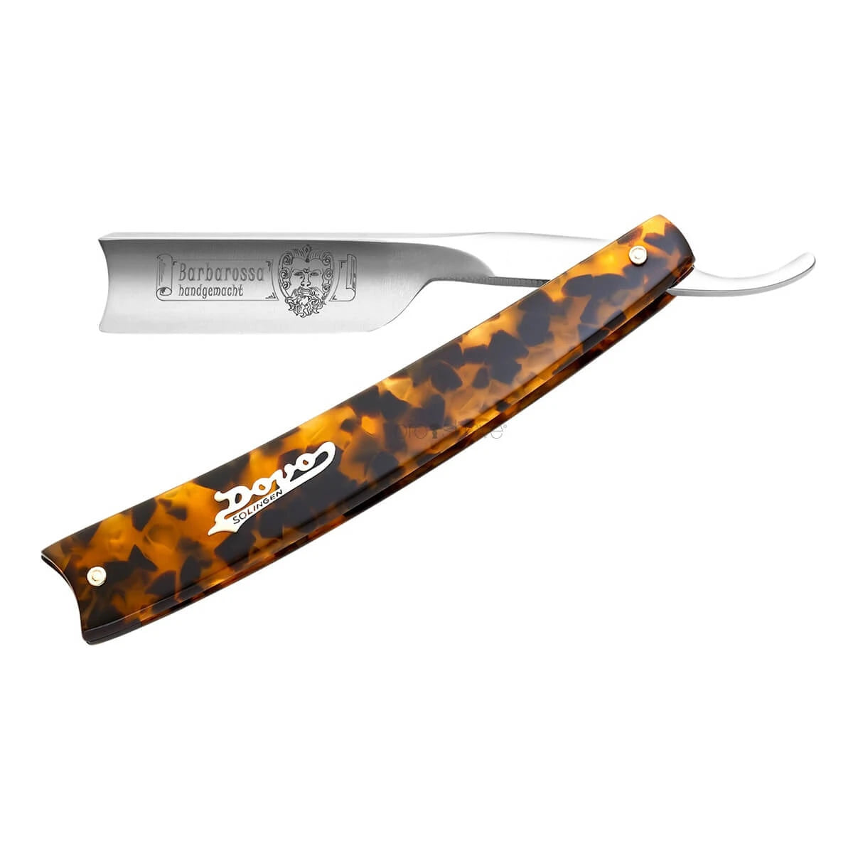 Straight Razor 5/8, Spanish point, Barbarossa, Short, Imit. Turtle shield