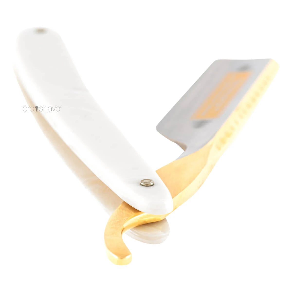 Straight Razor 6/8, Round nose, Bismarck, Mother of Pearl