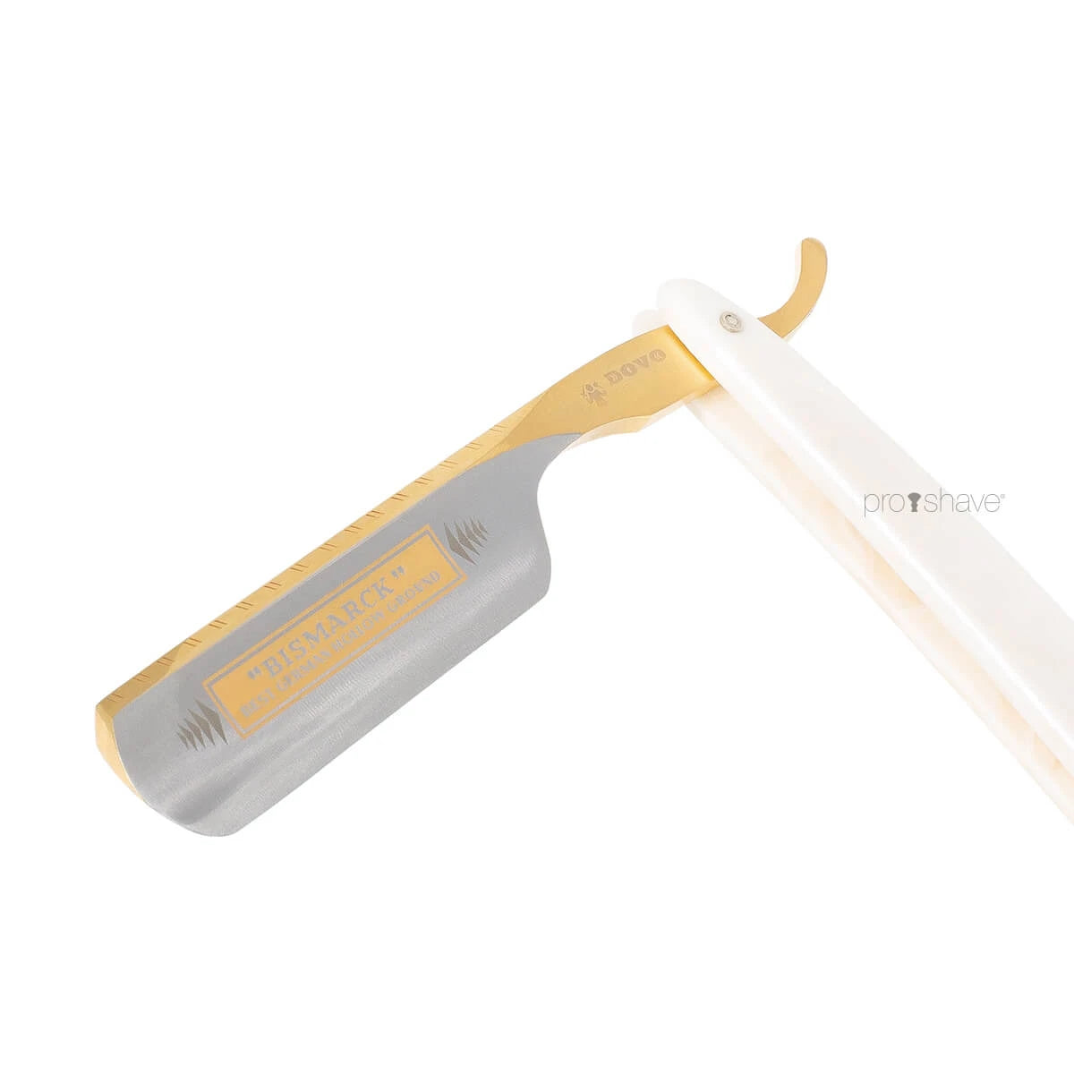 Straight Razor 6/8, Round nose, Bismarck, Mother of Pearl