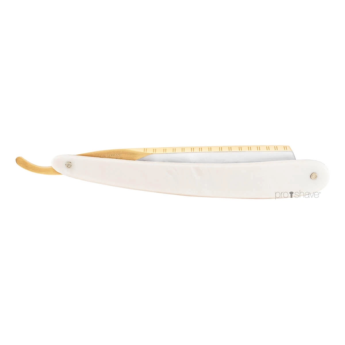 Straight Razor 6/8, Round nose, Bismarck, Mother of Pearl