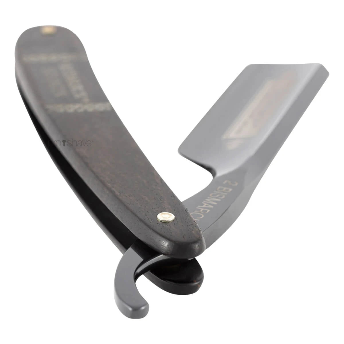 Straight Razor 6/8, Round nose, Bismarck, Black & Ebony