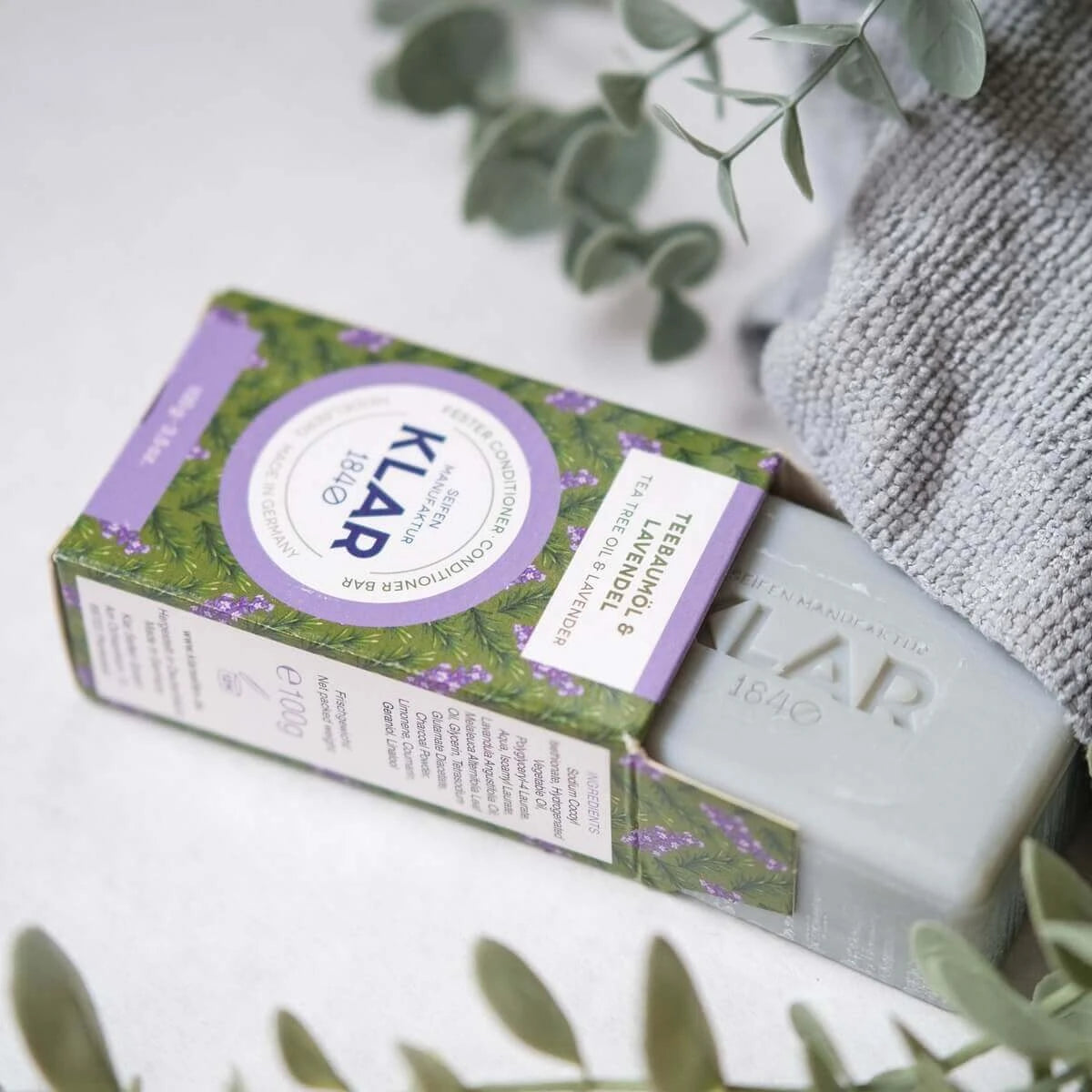 Conditioner Bar, Tea Tree Oil & Lavender, 100 gr.