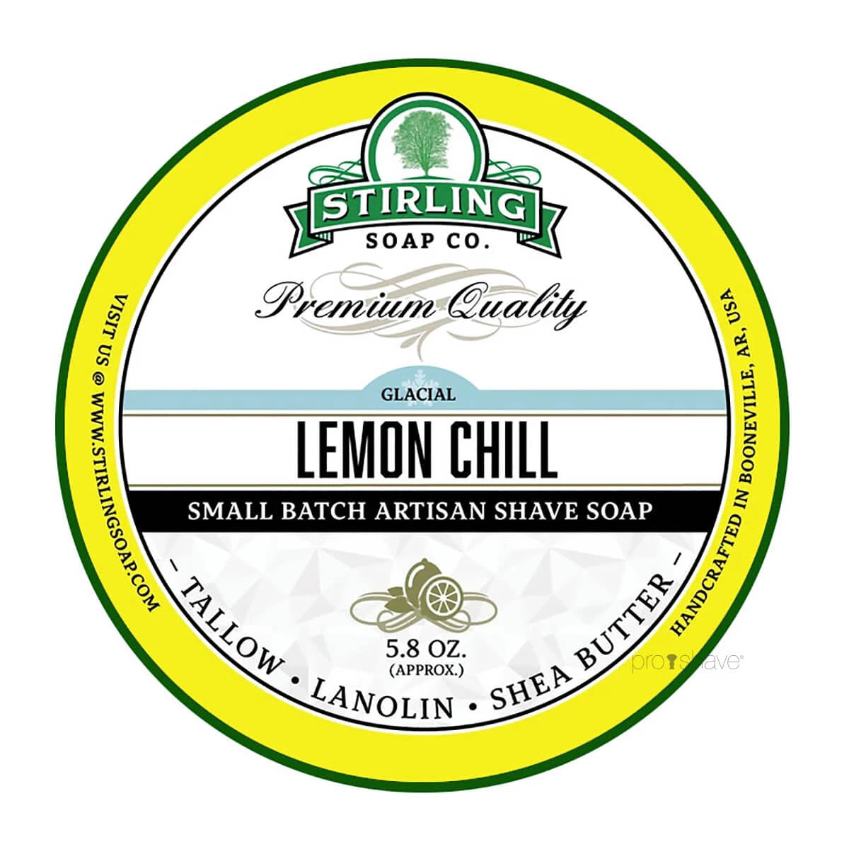 Shaving soap, Glacial Lemon Chill, 170 ml.
