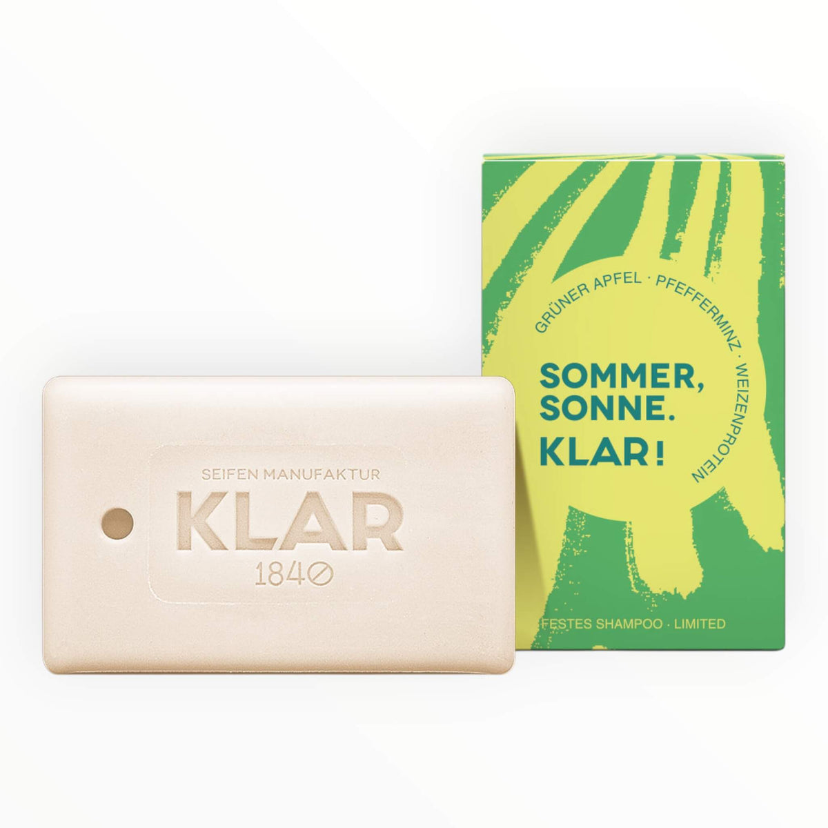 Shampoo Bar, Green Apple & Peppermint - Limited Edition, 100 g.