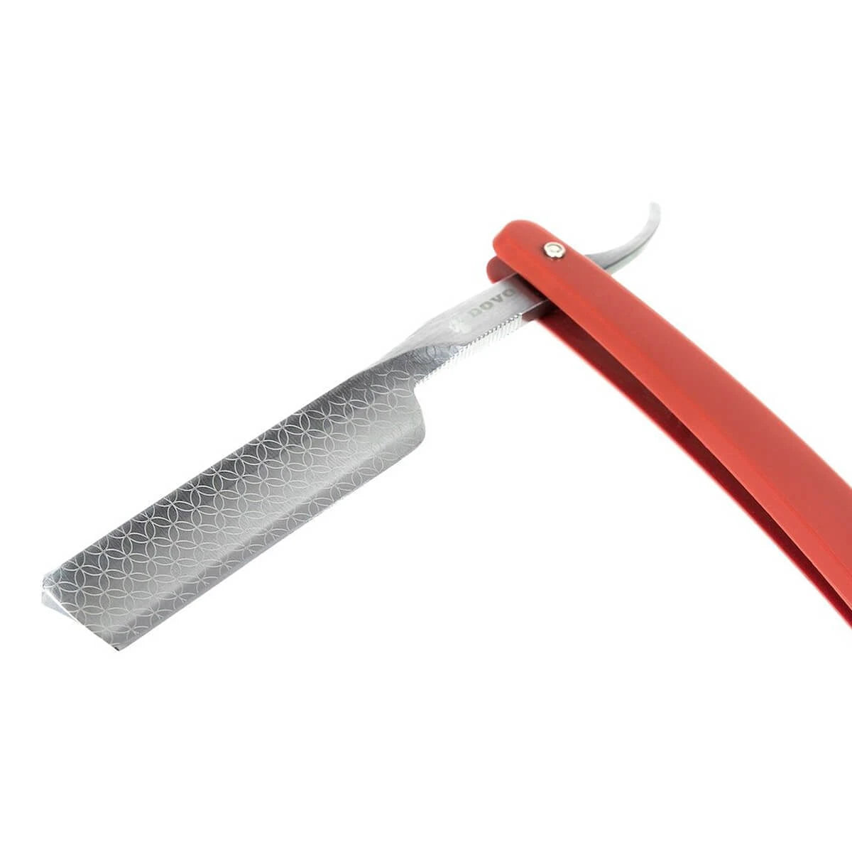 Straight Razor 5/8, Square point, Round, Red Acrylic