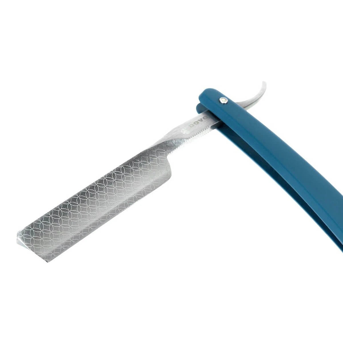 Straight Razor 5/8, Square point, Round, Blue Acrylic