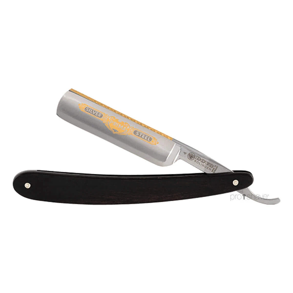 Straight Razor 5/8, Round nose, Prima, Ebony