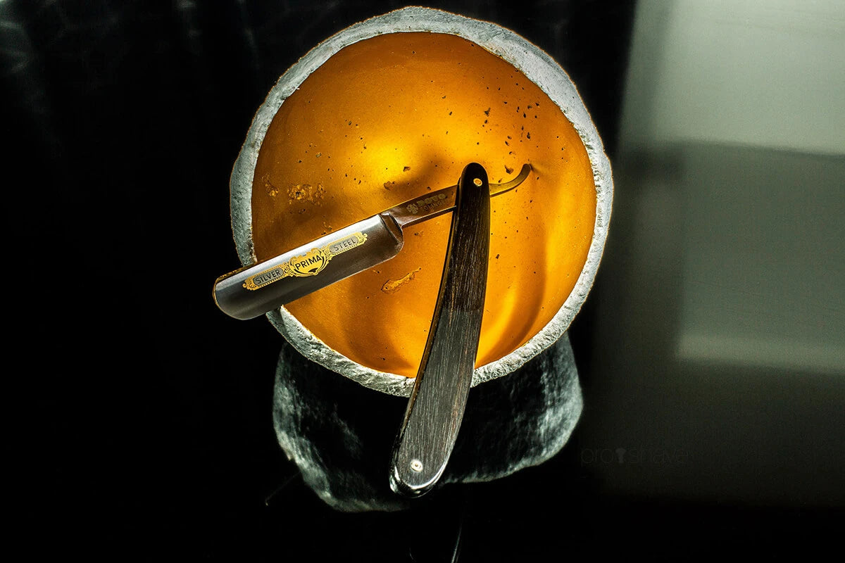 Straight Razor 5/8, Round nose, Prima, Ebony