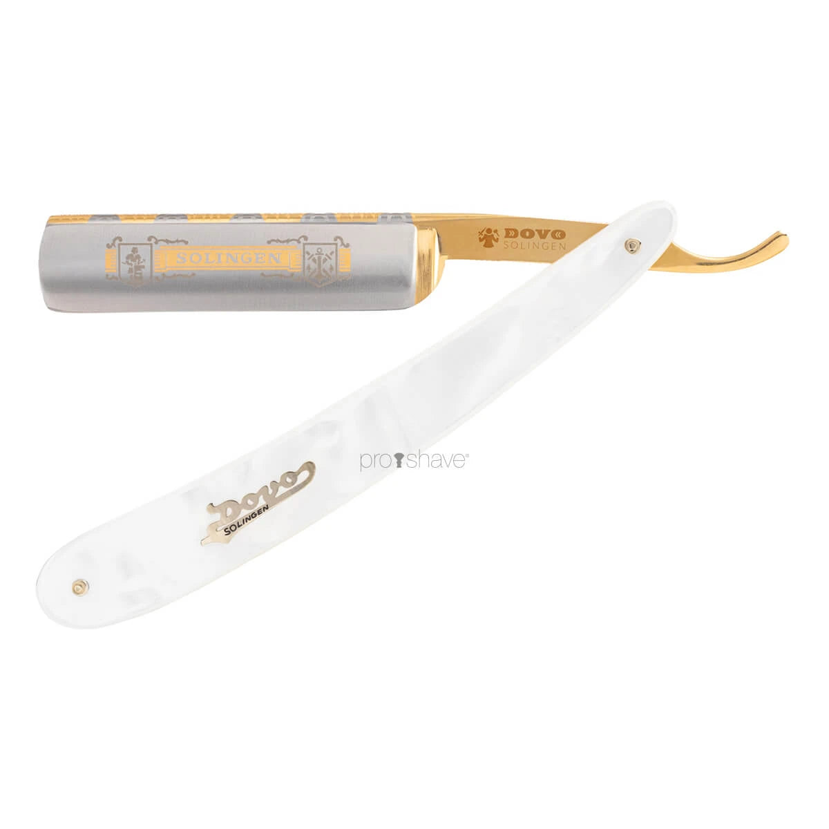 Straight Razor 5/8, Round nose, Solingen, Mother of Pearl