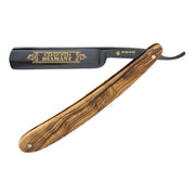 Straight Razor 5/8, Round nose, Diamond, Olive wood