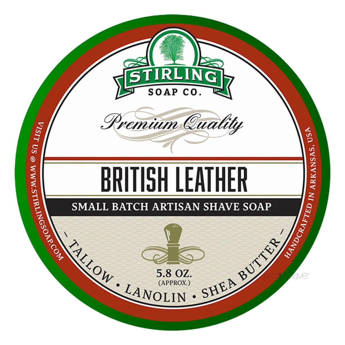 Shaving soap, British Leather, 170 ml.