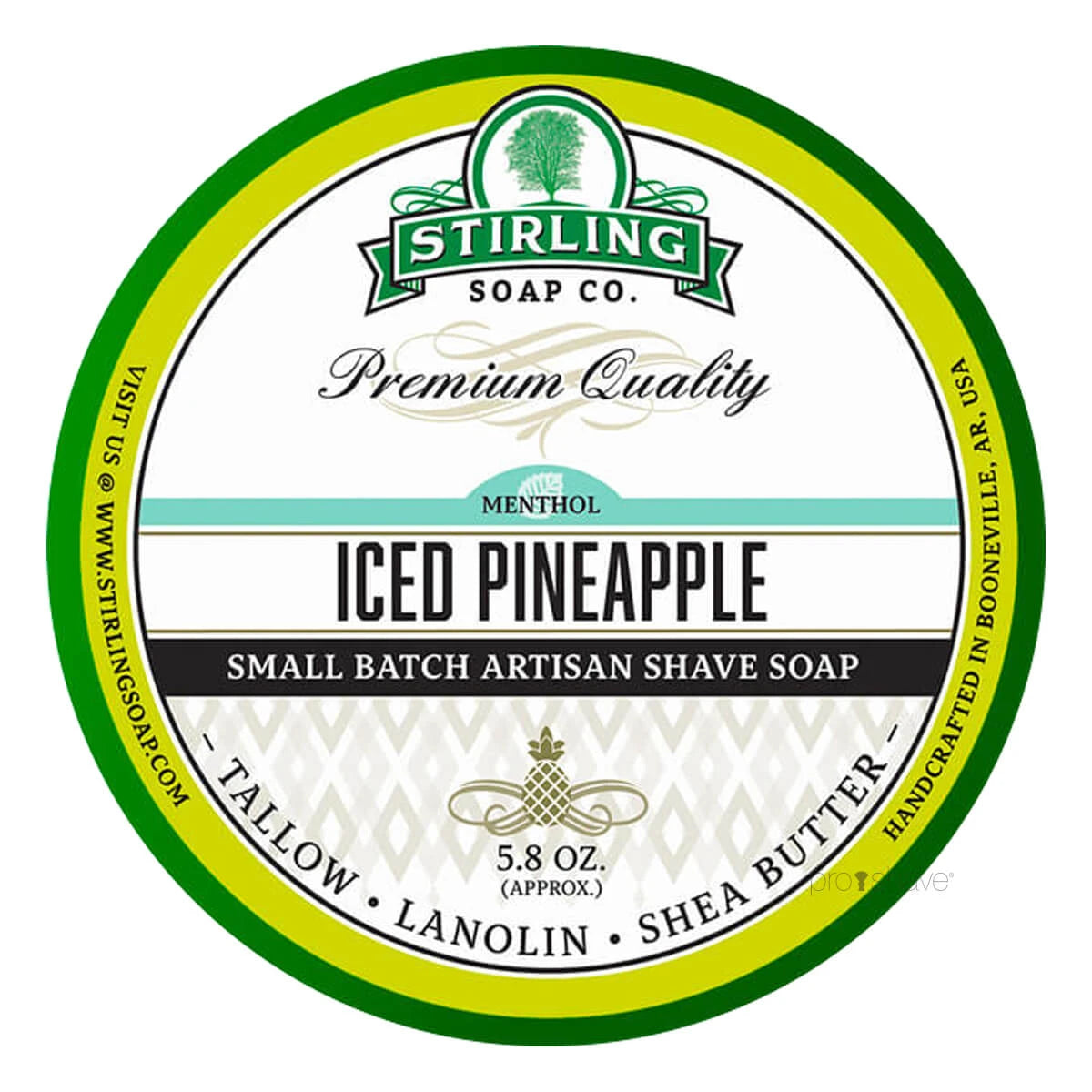Shaving soap, Iced Pineapple, 170 ml.