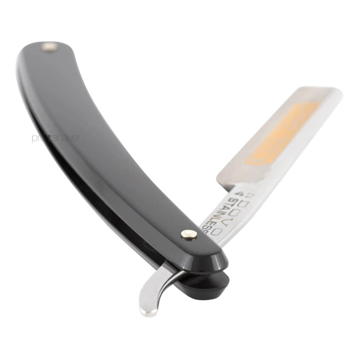 Straight Razor 3/8, French nose, INOX, Black