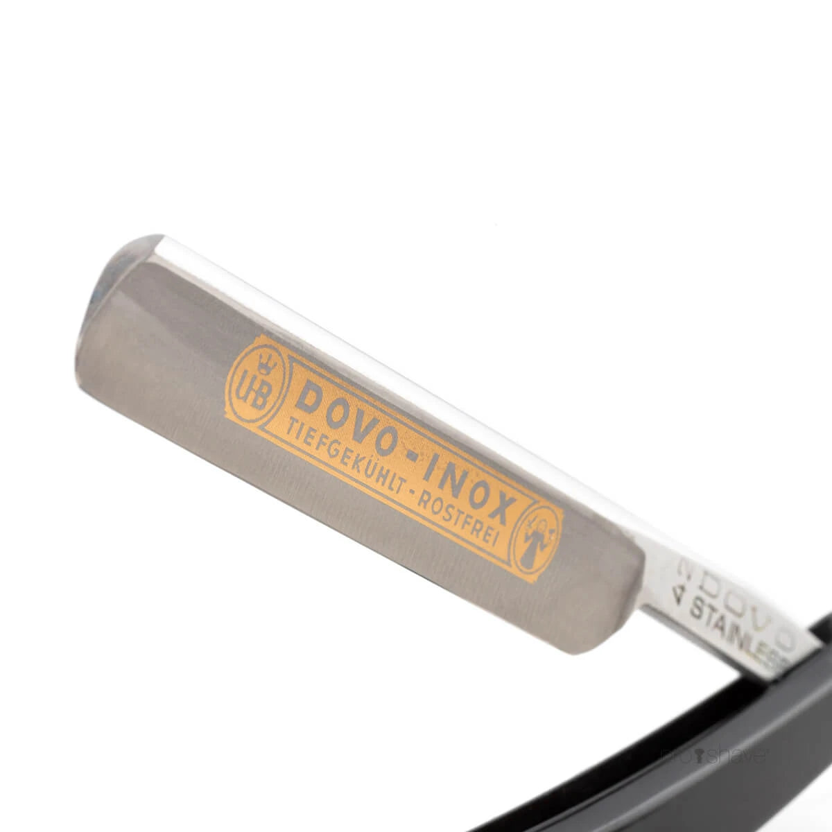 Straight Razor 3/8, French nose, INOX, Black