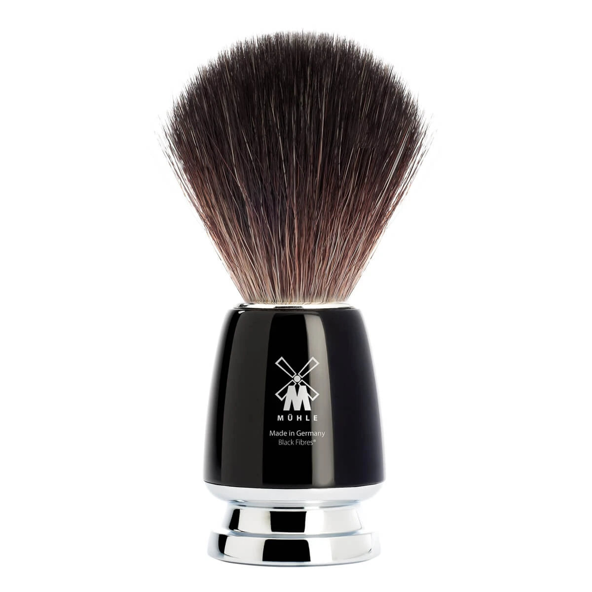 Black Fibre Shaving Brush, 21 mm, Rytmo, Black Resin