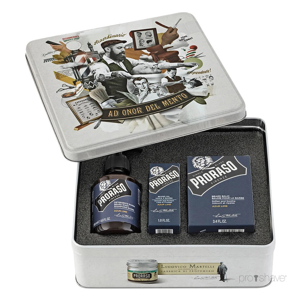 Beard care gift box, Azur Lime