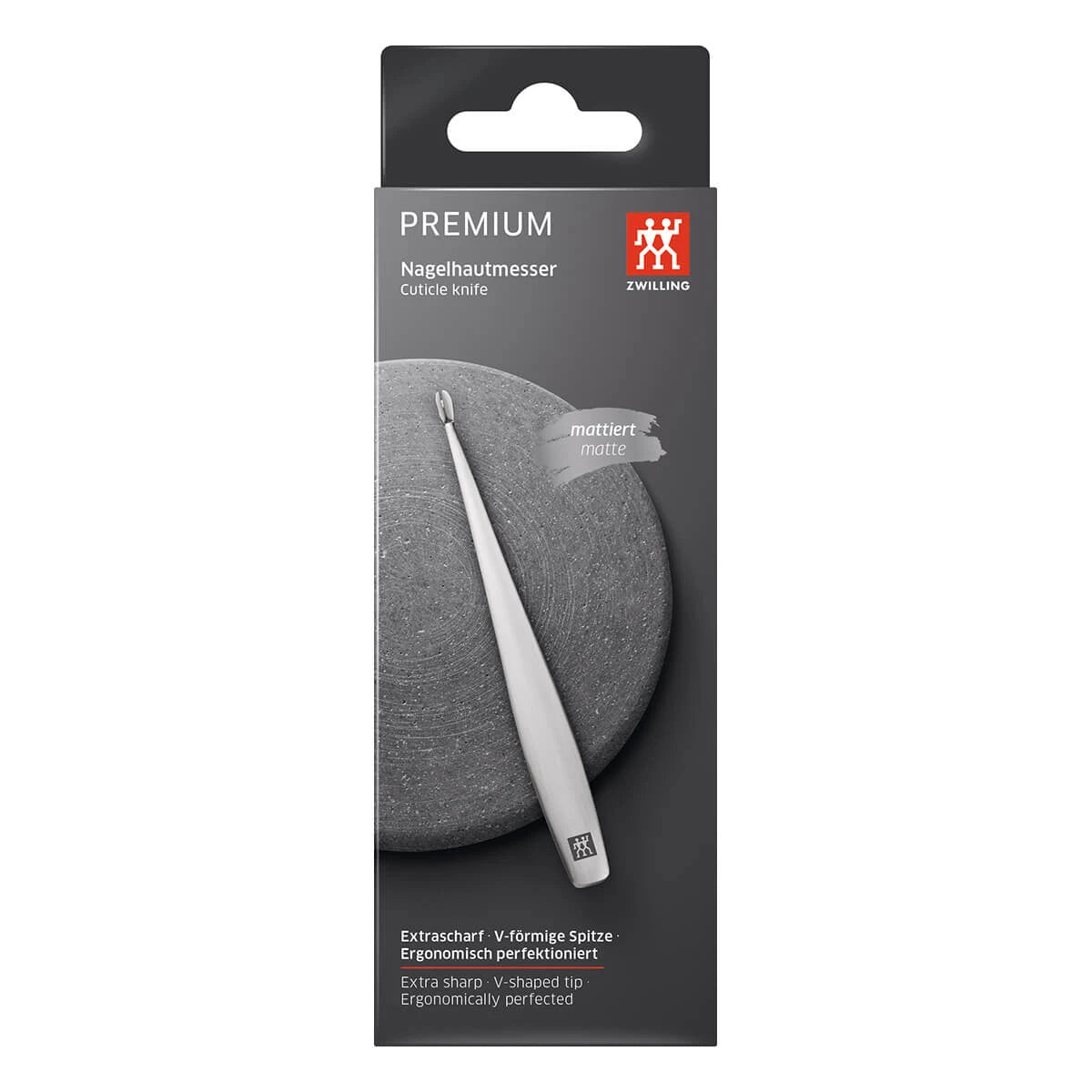 Cuticle knife, V-shaped