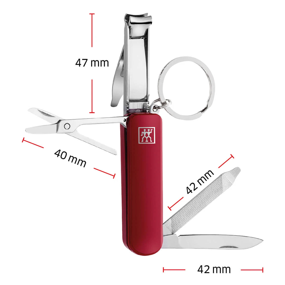 Multi-tool, Stainless steel, Red