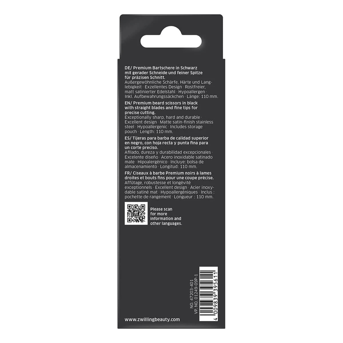 Beard scissors, Black