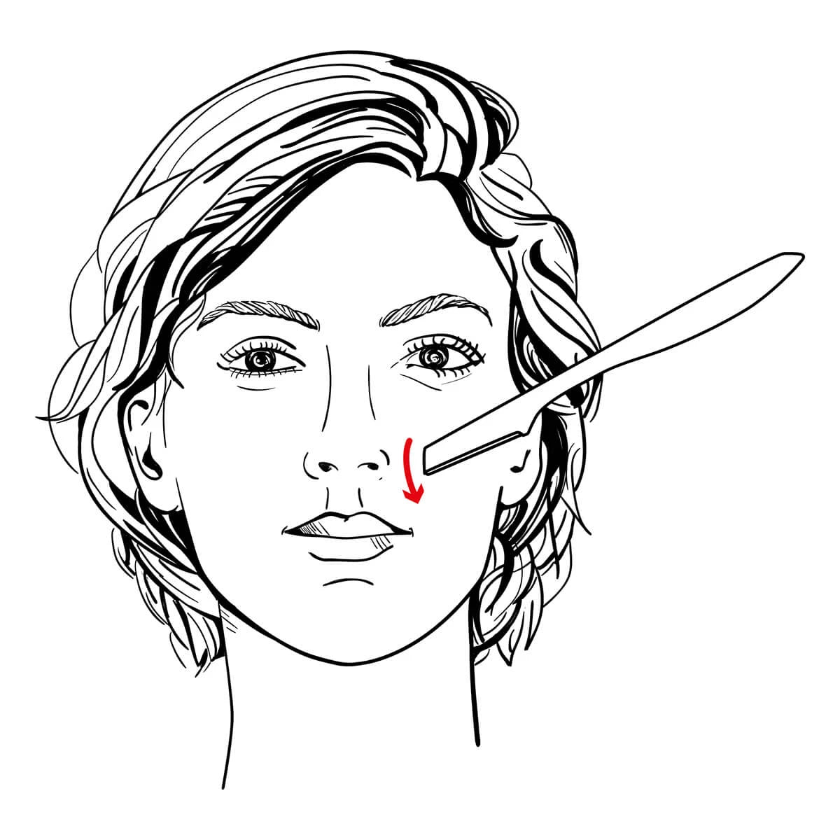 Facial Razor, Eyebrow scraper