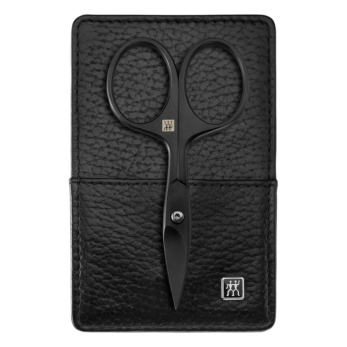 Manicure set, 3 pieces, Black, Black Leather