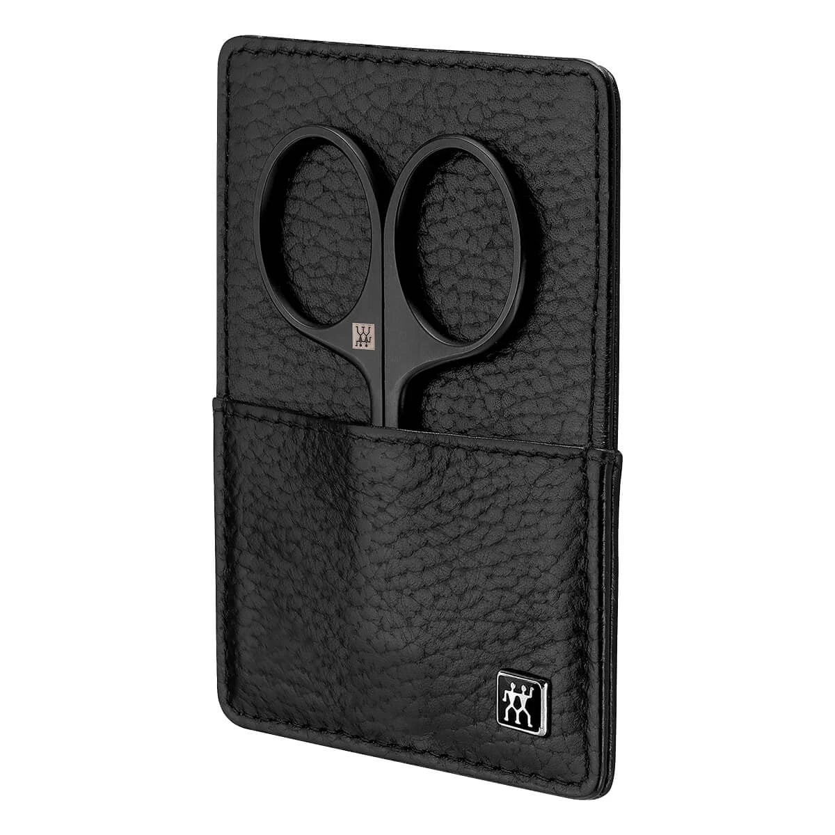 Manicure set, 3 pieces, Black, Black Leather