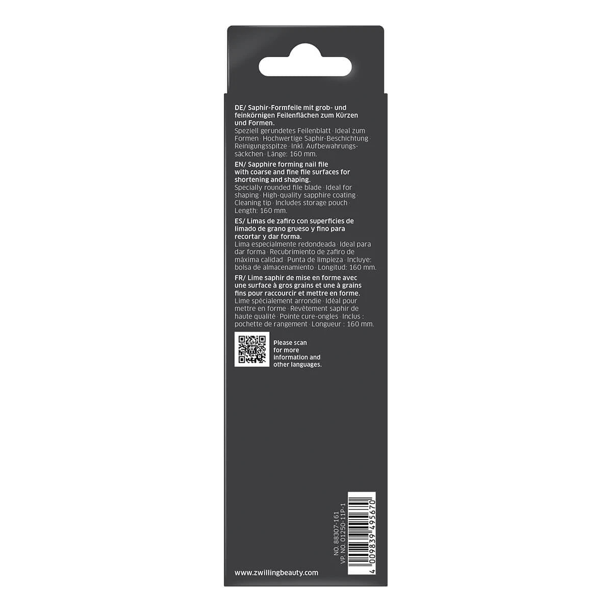 Nail file, Sapphire, Curved