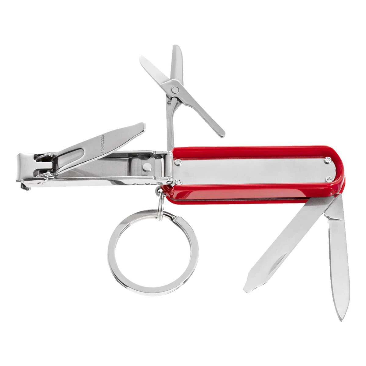 Multi-tool, Stainless steel, Red