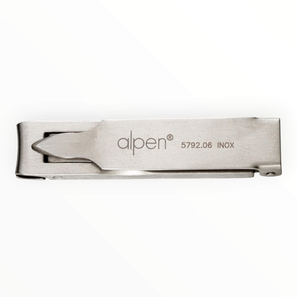 Compact Nail Clipper in Leather Case, Stainless Steel, 6 cm.