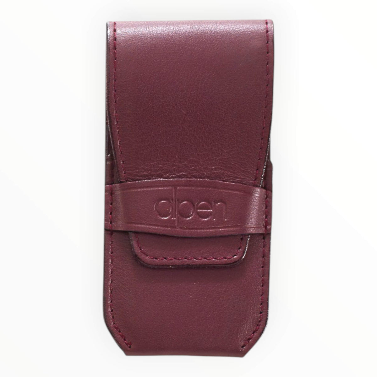 Manicure Set no. 6871, 3 pieces, Bordeaux Leather Case