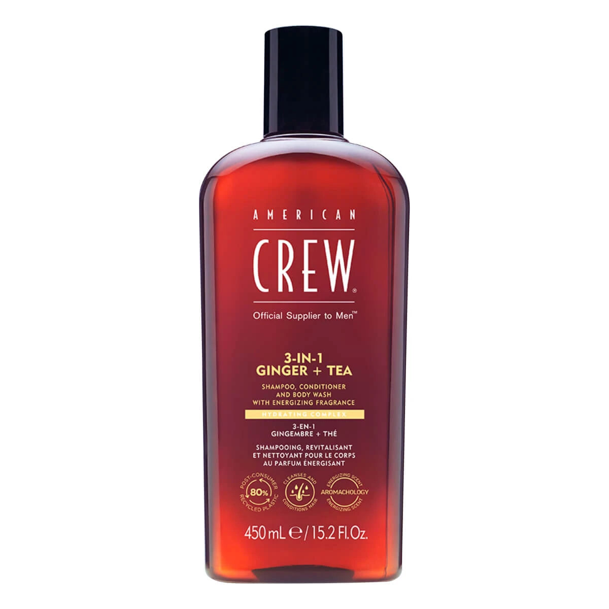 3-in-1 Ginger + Tea Hair & Body Shampoo, 450 ml.