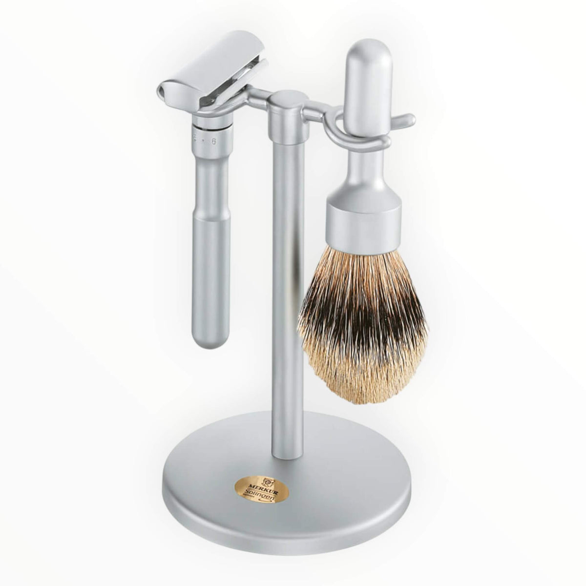 Futur Shaving Kit, Shaver, brushes and holder, Satin Finish