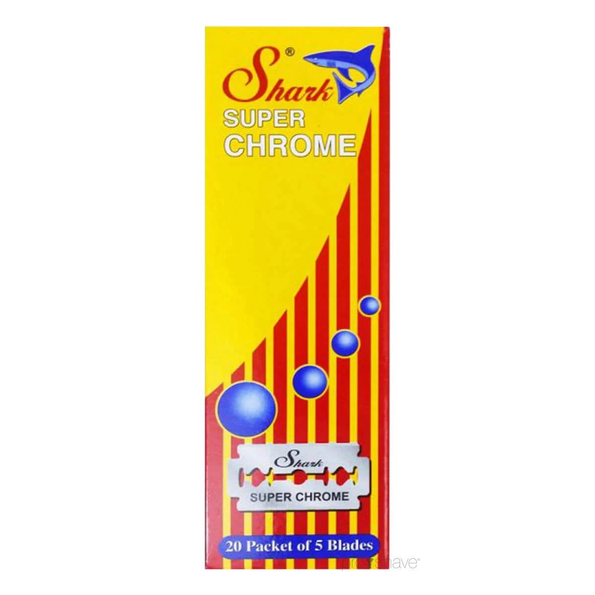 Super Chrome DE-Barber blades, 1 bar, 20x5 pcs (100 pcs)