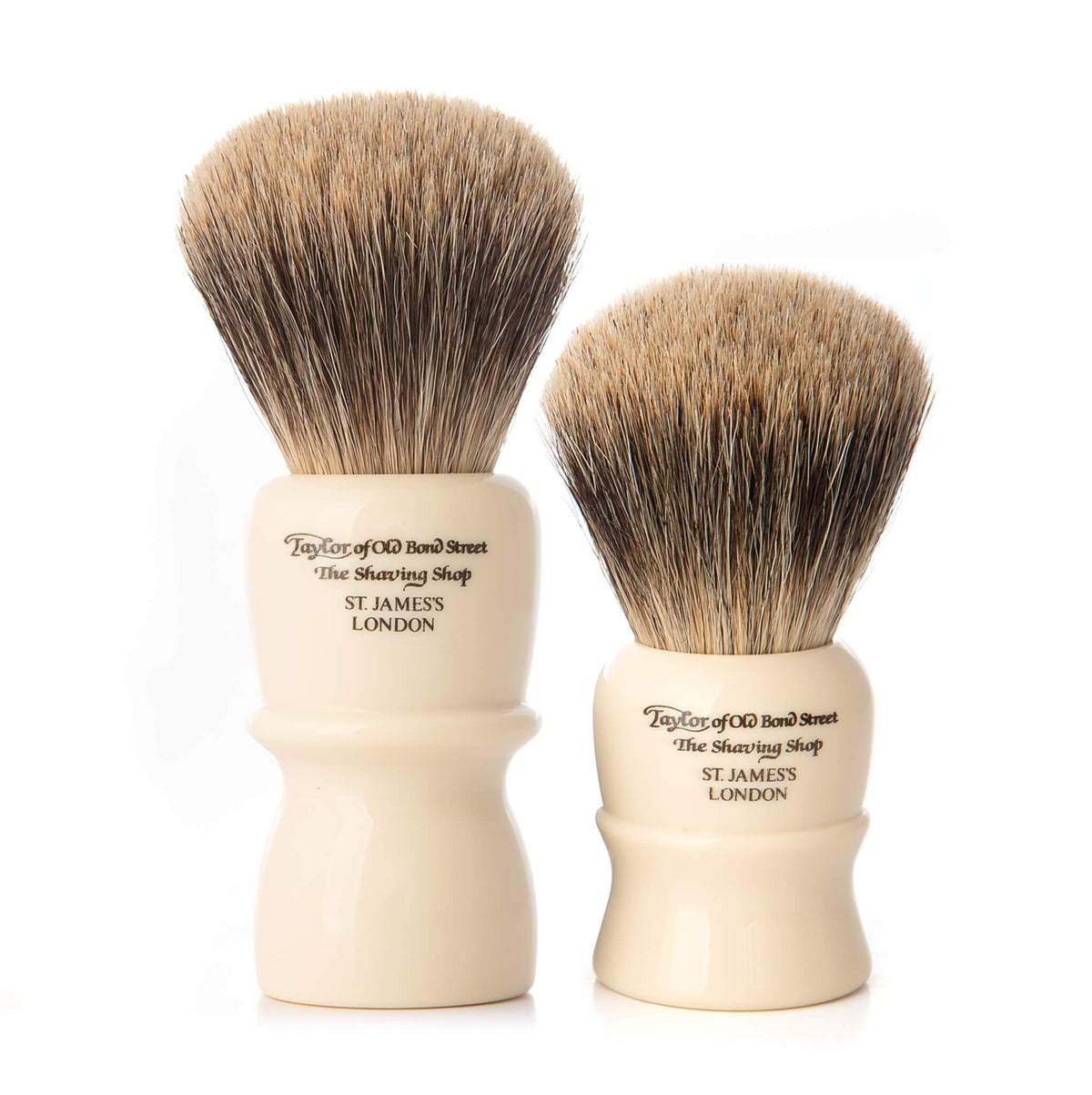 Shaving Brush, Pure Badger, Classic, XL, Tall, Ivory