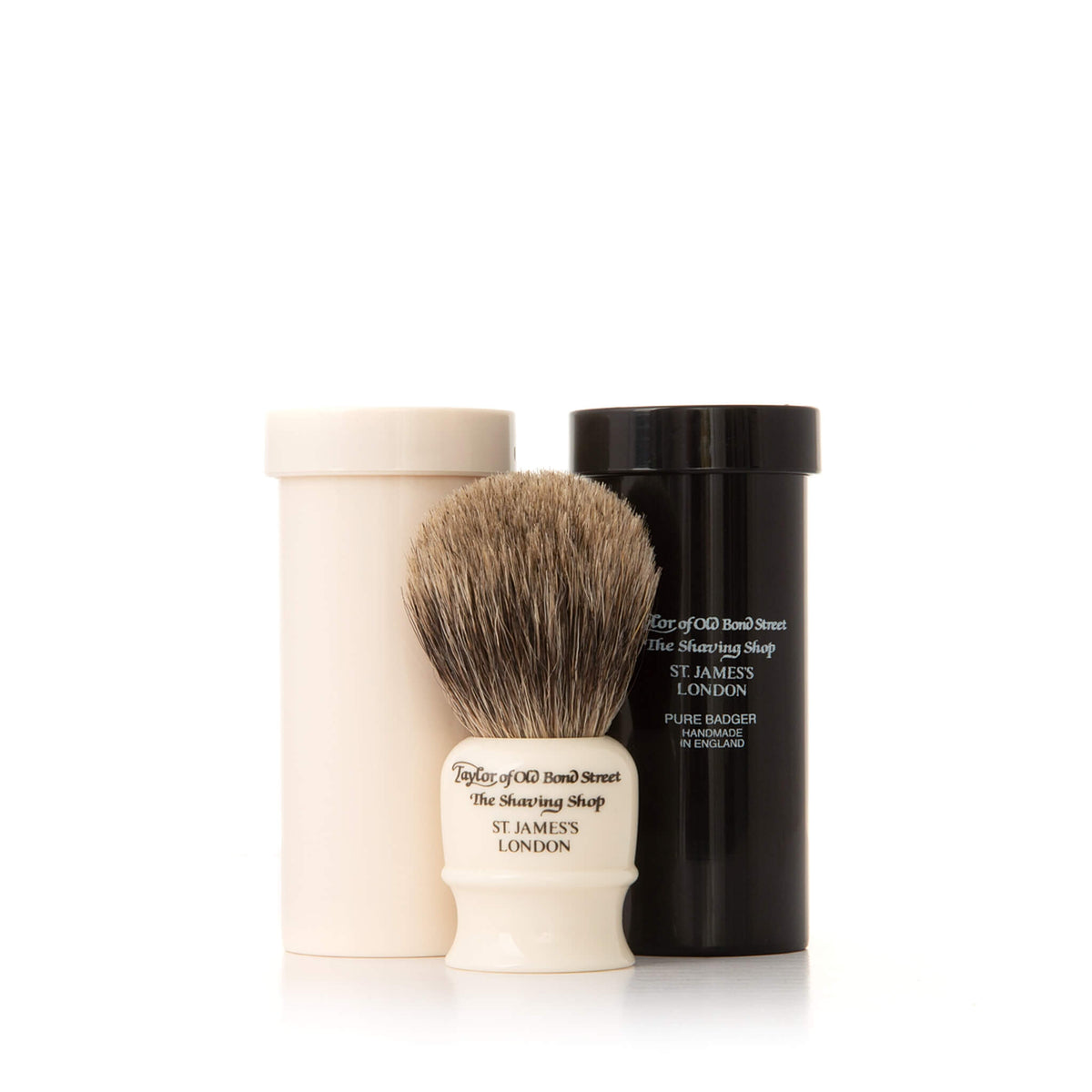 Travel brush in tube, Super Badger, Ivory