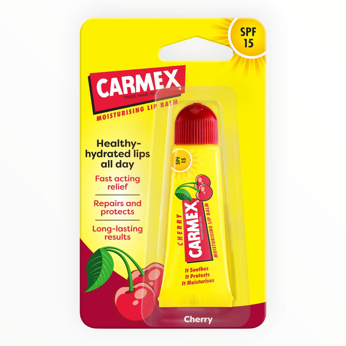 Lip Balm, Cherry Tube, SPF 15, 10 g.