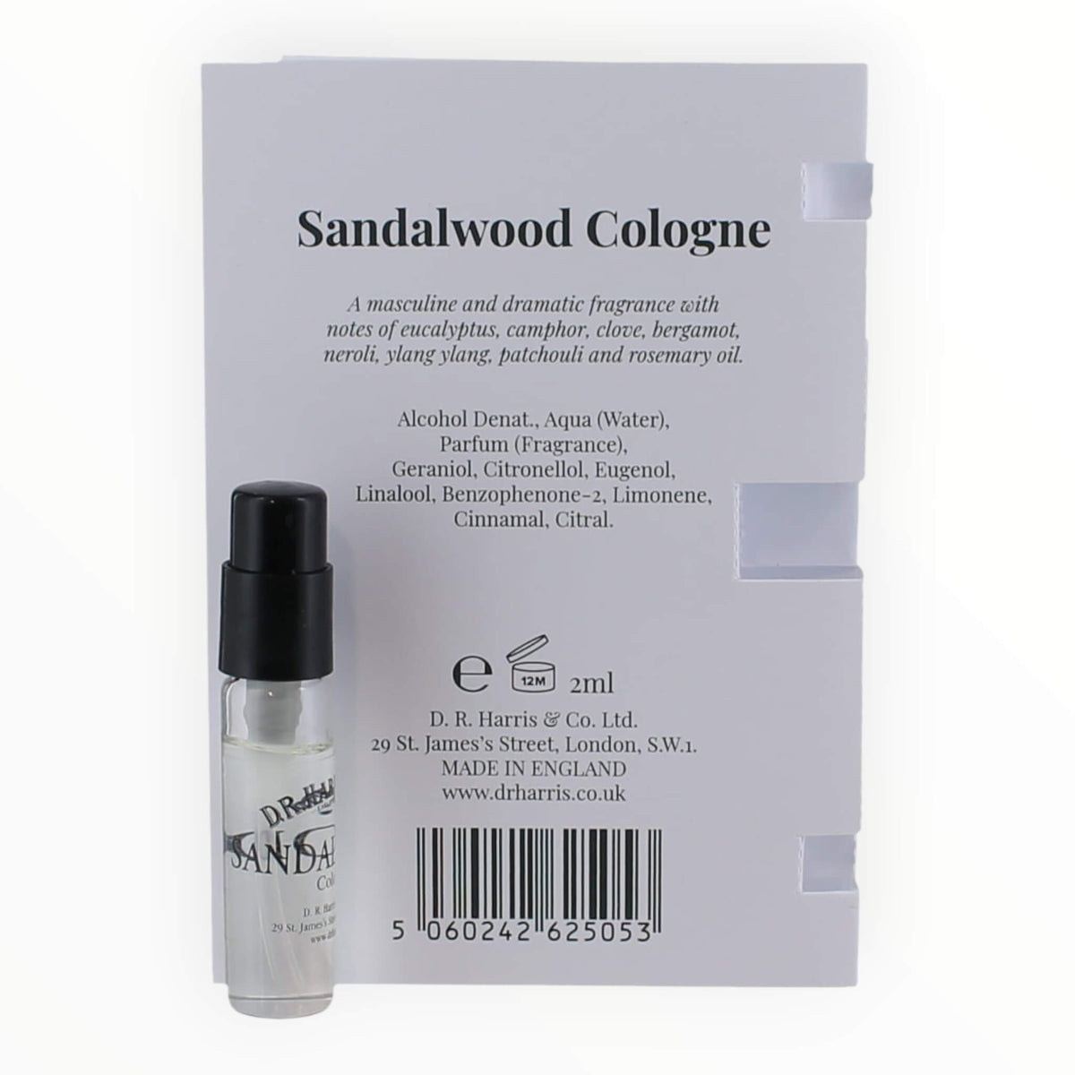 Sandalwood Cologne, Samples, 2 ml.