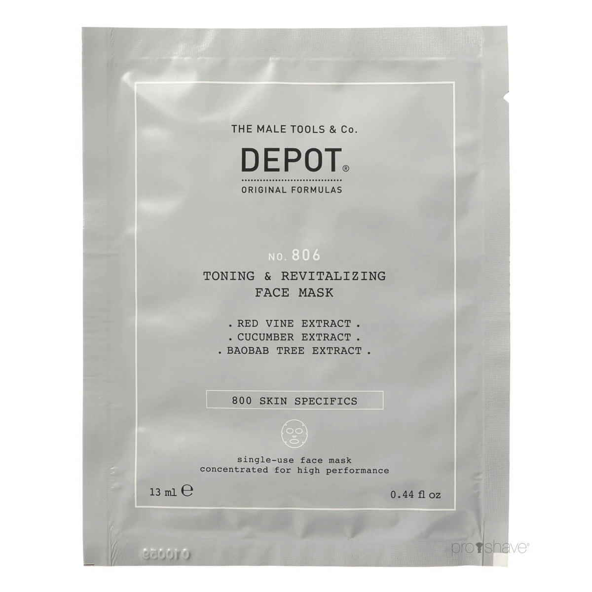 Toning & Revitalizing Face Mask, No. 806, 1 piece.