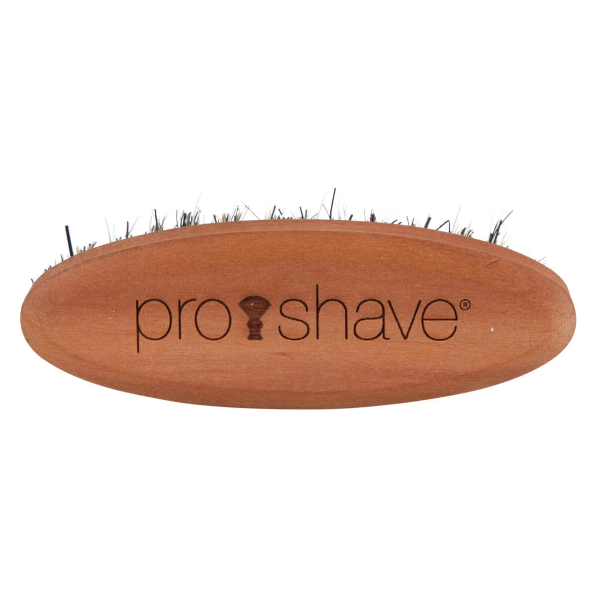 Beard brush in pear wood, Grey fibers (vegan)
