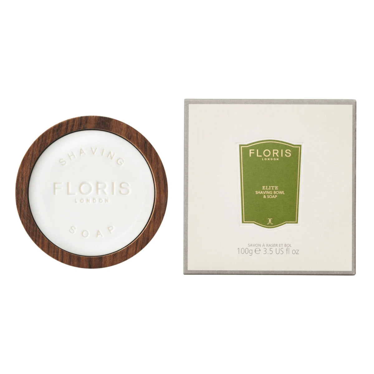 Elite, Shaving soap in wooden bowl, 100 gr.