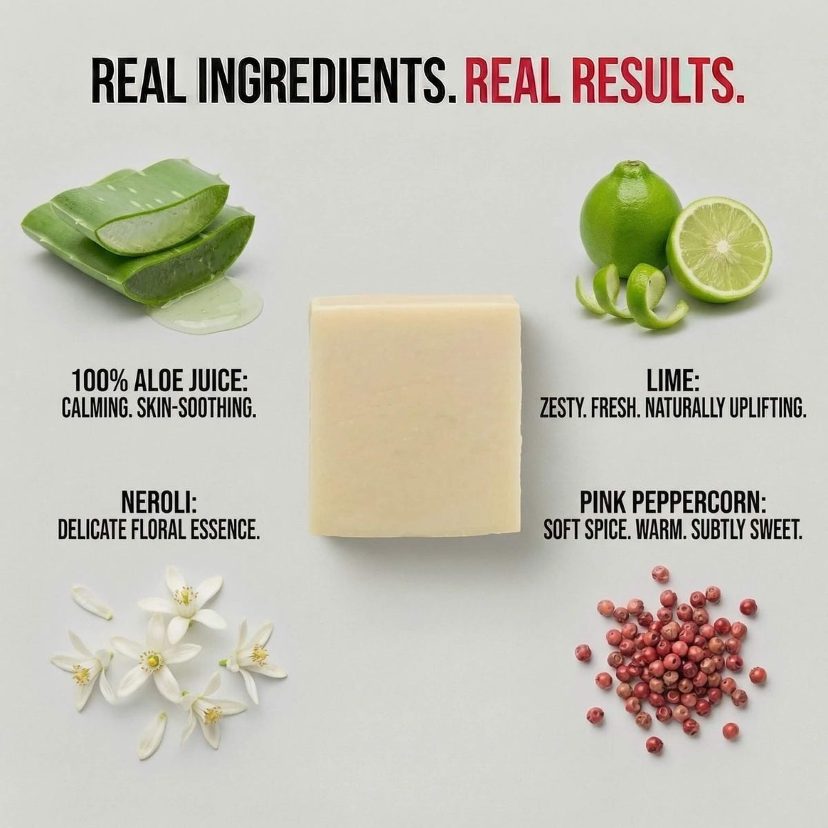 Soap, Fresh Lime and Aloe, 135 g.