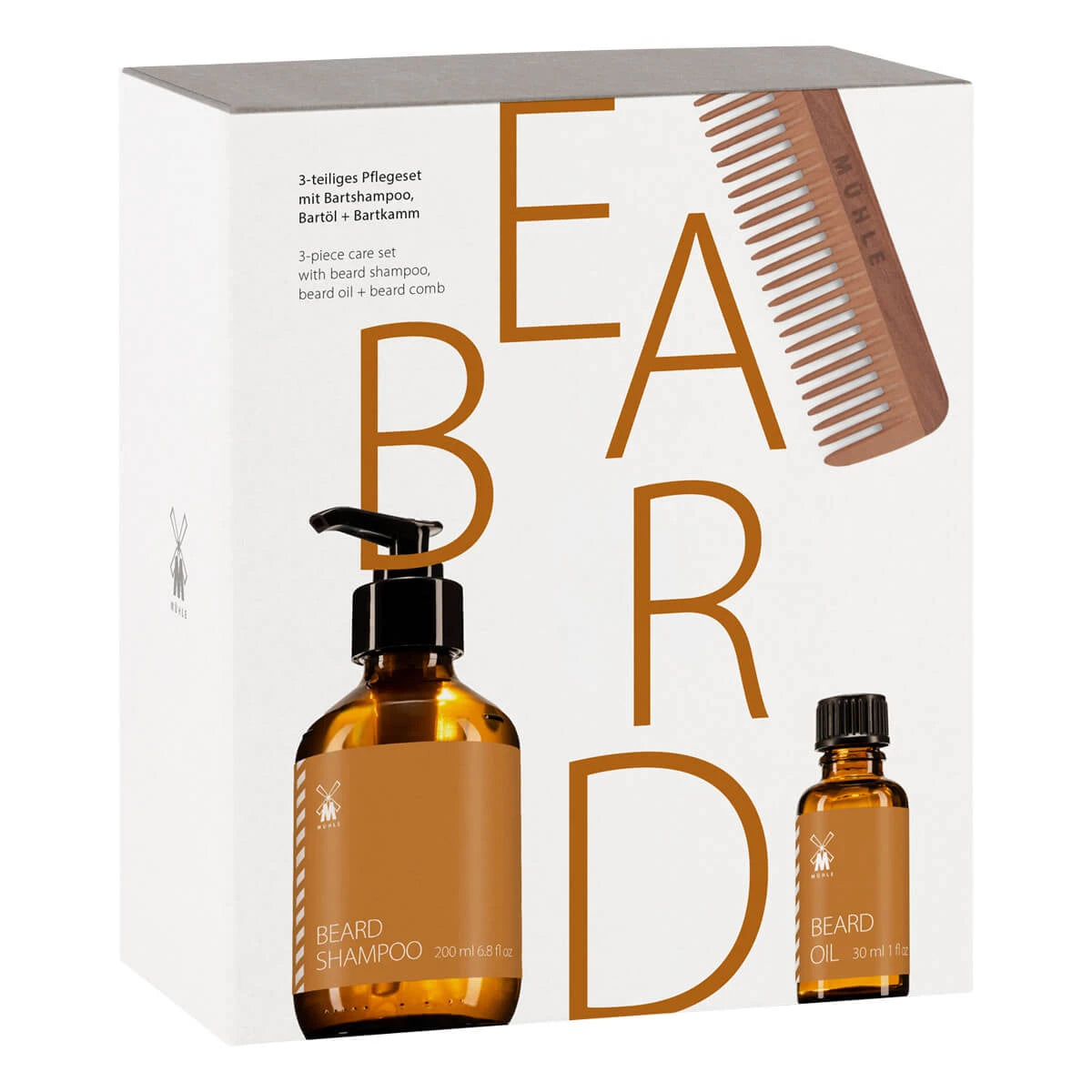 Beard care gift box, 3 pieces