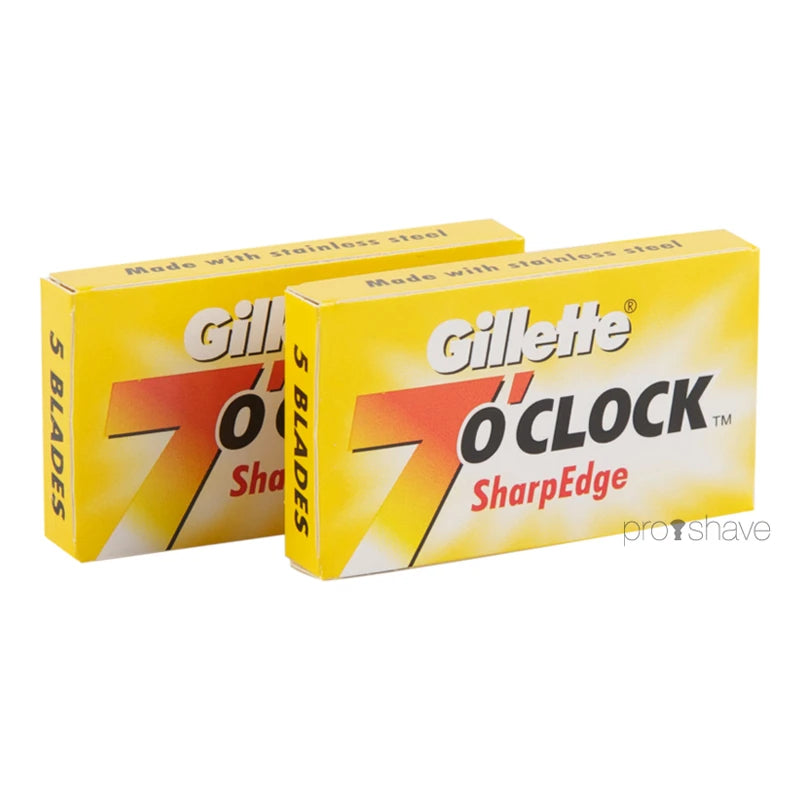7 O'Clock SharpEdge DE razor blades, Yellow, 2x5 pcs (10 pcs)